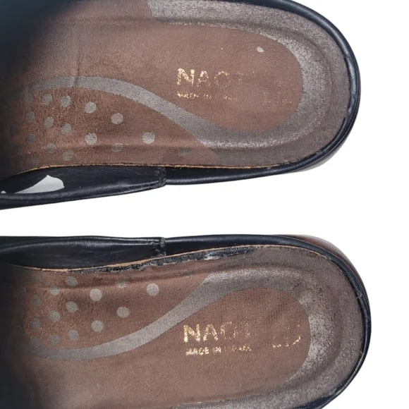 NAOT Footwear Women's Lodos Clog Soft Black Leather Size Euro 43 US 12 - Picture 5 of 9